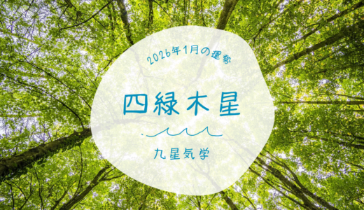 【九星気学】1月の運勢🔮四緑木星